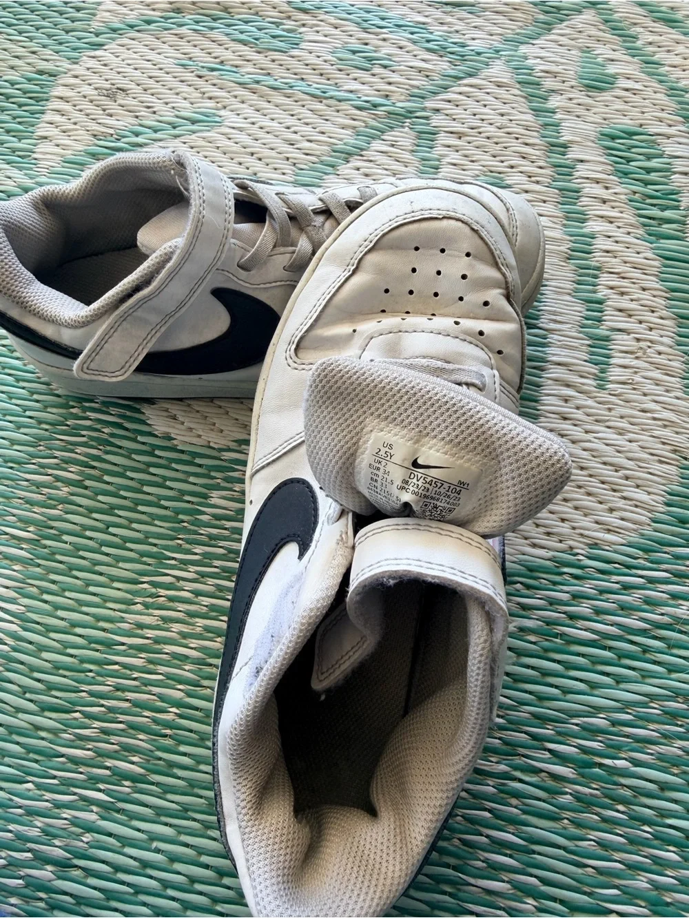 Nike Kids White and Black Sneakers